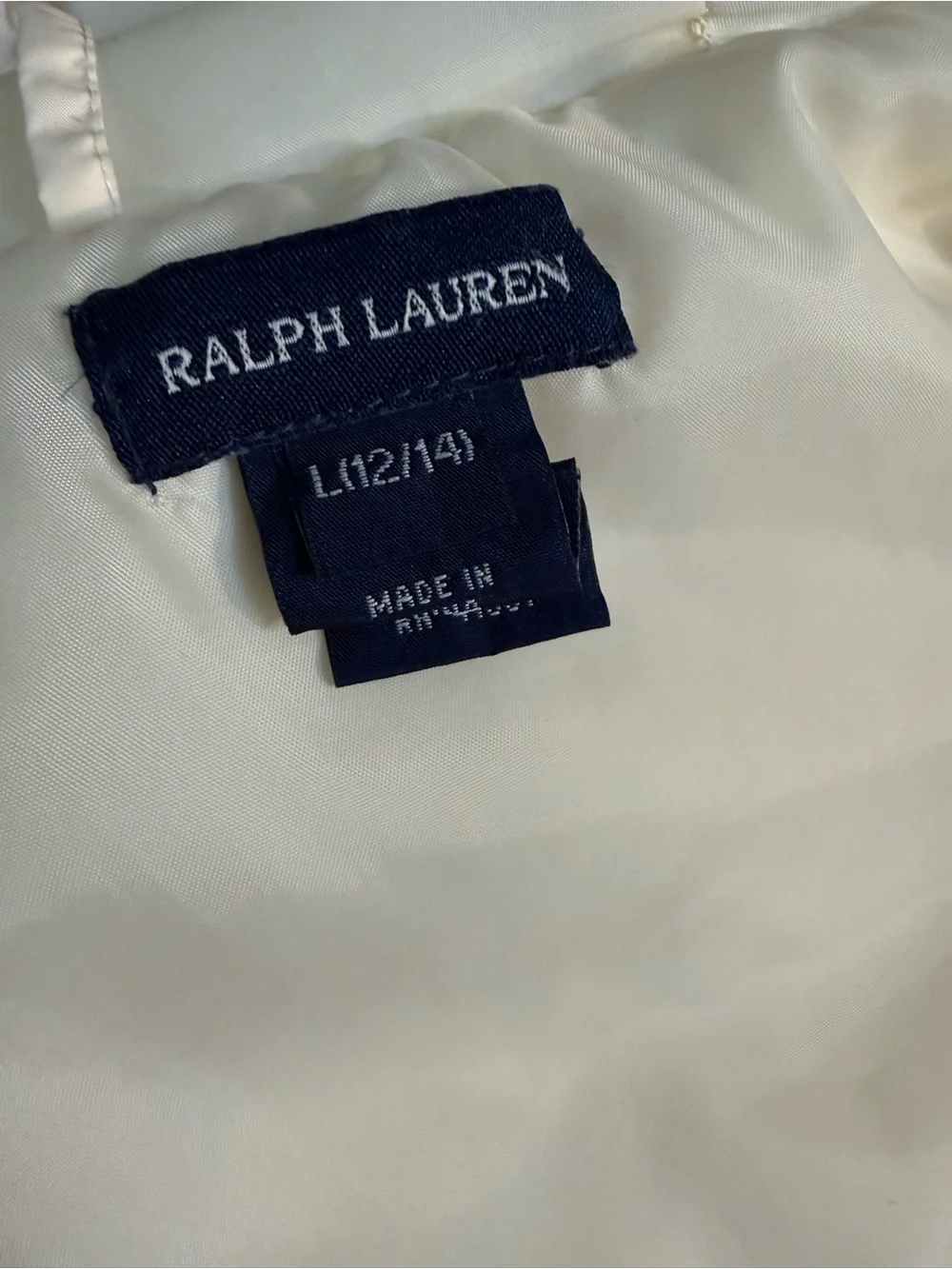 Ralph Lauren White Hooded Puffer Jacket